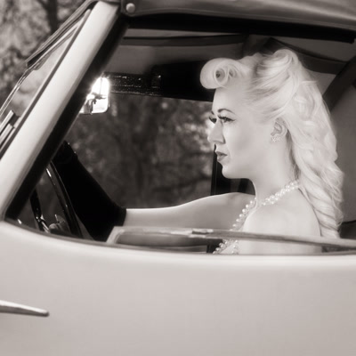 Vintage shoot with a Triumph Roadster 2000.