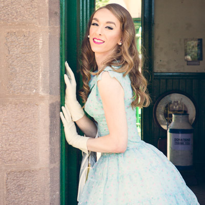 Pin Up Belles promotional shoot at Brechin station.